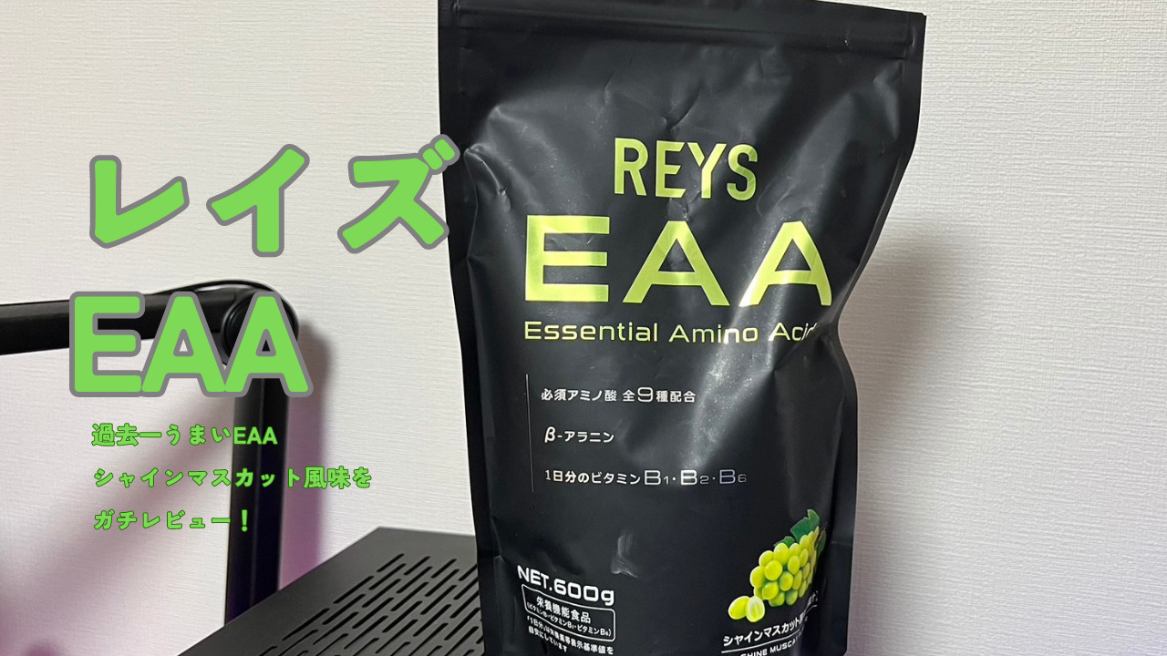 【REYS EAA】シャインマスカット風味をガチレビュー。過去一美味い！